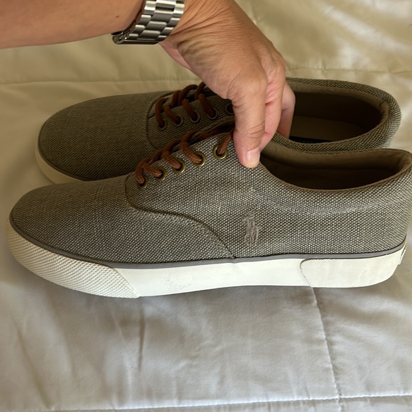Polo Ralph Lauren Forestmont II Burlap Sneaker - Men's - Grey Size 10 - Picture 4 of 10